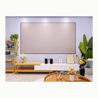 China 4K HD 100 Best Projection Screen Ultra Thin 16:9 Inch Cinema Fixed View Fresnel Projector 3D Screen Projection Screen For Home Theater for sale