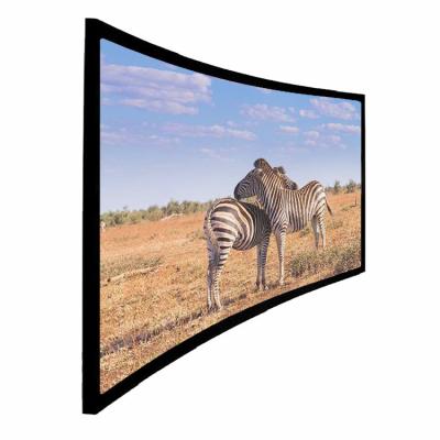 China View 220 Inch 16:9 Projector Curved Projection Screen For HD Projector Stage Meeting Cinema Theater Movie for sale