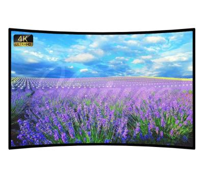 China Frame Cinema Black Velvet Curved 4:3 Inch 3D Fixed Frame Projector Screen 120 Best For Home Theater for sale