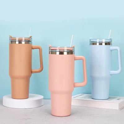 China PORTABLE Hot Selling Double Wall 304 Stainless Steel Car Thermos Cup With Handle Popular Portable Thermos Mug for sale