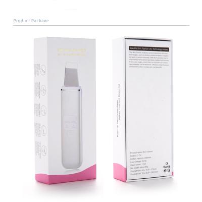 China EMS Ultrasonic Ultrasonic Electric Ultrasonic Ion Face Pore Spatula Skin DEEP CLEANSING Facial Scrubber for sale