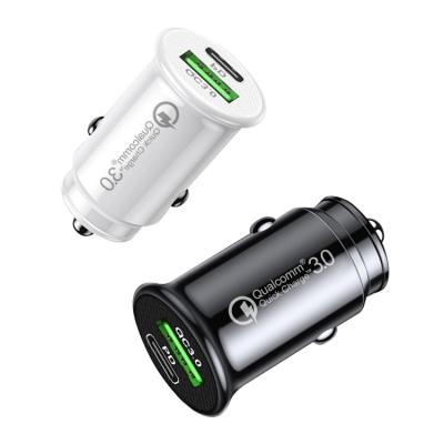 China Smart Mobile Phone Dual Usb Car Adapter Qc3.0 Mobile Phone Palladium Laptop Fast Car Portable Charger for sale