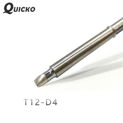 China QUICKO T12-D4 Series Soldering Iron Tips Soldering Heads For FX9501 FX951 Handle Quicko T12 OLED&LED Soldering Station T12-D4 for sale