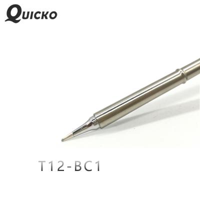 China QUICKO T12-BC1 electronic soldering iron tips 907 handle T12 soldering iron tip for STC/STM32 station T12-BC1 soldering soldering tools for sale