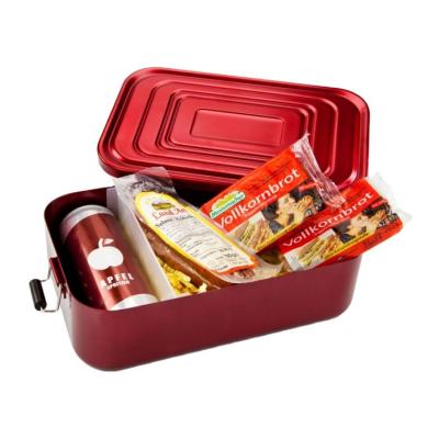 China Eco-Friendly Reusable Leakproof Sealed Popular Food Containers Kids Lunch Bento Box Japanese Aluminum Fancy Bento Box for sale