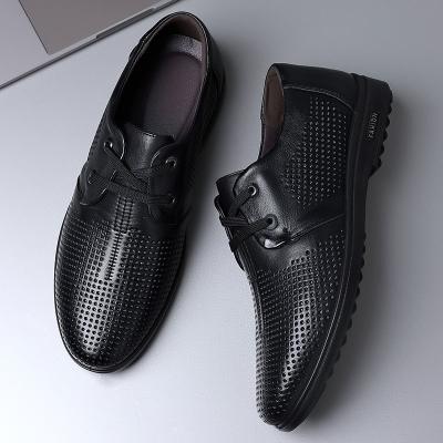 China Around 2022 new men's business formal leather shoes perforated sandals for sale