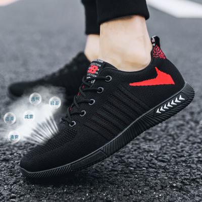 China Lightweight New Black Breathable Mesh Shoes With Woven Fabric for sale