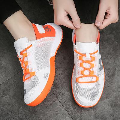 China Hot Sale Anti-odor Mesh Sneakers Men Running Shoes Green Orange Sneakers Fashion Cheap Mens Sports Shoes for sale