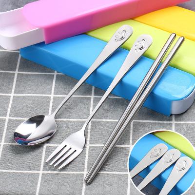 China Sustainable Creative Portable Stainless Steel Cutlery Dinnerware Sets With Folding Combination Fork For Travel for sale