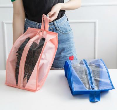 China Travel Shoe Storage Dustproof Bag Shoes Transparent Dust Cover Shoes Pouch for sale