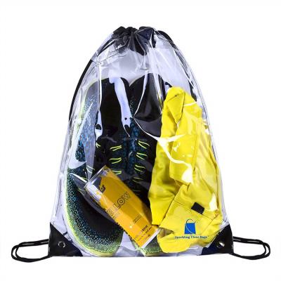 China China Waterproof PVC Clear Drawstring Backpack Promotional Transparent Bags for sale