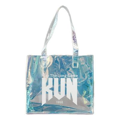 China Various Promotional Goods Handled Using Transparent PVC Custom Shopper Shopping Bag for sale