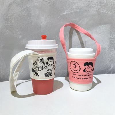 China Eco-Friendly Hot Sale Cartoon Design Cup Bag Mug Cup Sleeve With Handle for sale