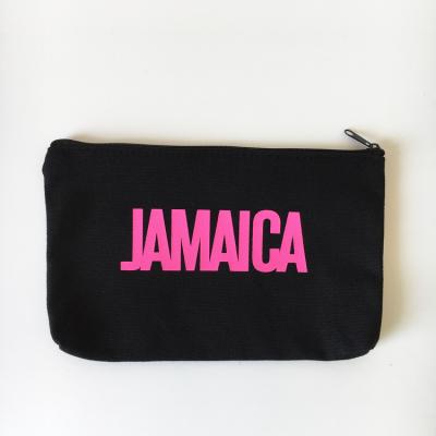 China Water Resistant Small Cute Black Velvet Makeup Cosmetic Bag Custom Logo for sale