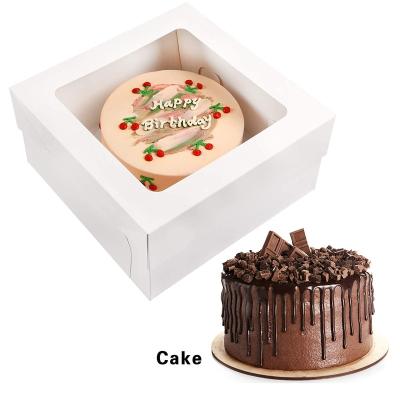 China Handmade custom cake box with separate lid with logo printing for sale