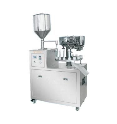 China GFJX-3A semi-automatic food hair cream ointment shoes aluminum oil glue tube filling and sealing machine for sale