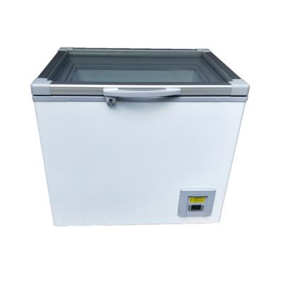 China Single-temp Minus 60 Degree C Low Temperature Freezer 108L Glass Door for Deep Seafood Display at Seafood Markets and Supermarkets for sale