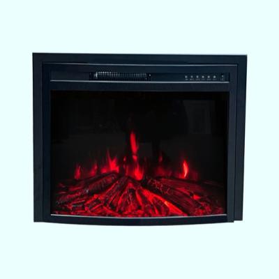 China 23/26/28/30/32 inch car electric insert rv fireplace, curved glass, multiple flame effect for sale