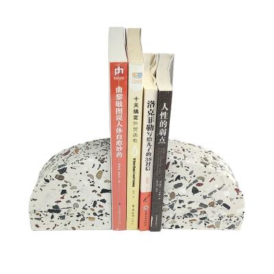 China Natural Stone Desk Bookends Mosaic Floor Art Deco Study Office Library Ornaments Modern Decorative Style Decorations for sale