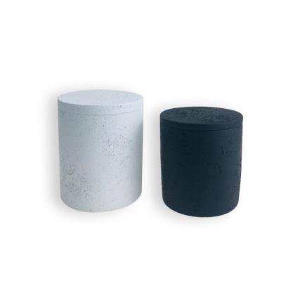 China OEM Eco - Friendly Customized Natural Concrete Jar Cement Candle Jar For Soy Wax for sale