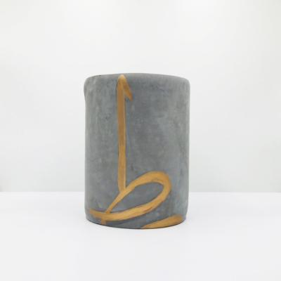 China Sustainable Home Decor Customized Concrete Bathroom Accessory Bin for sale