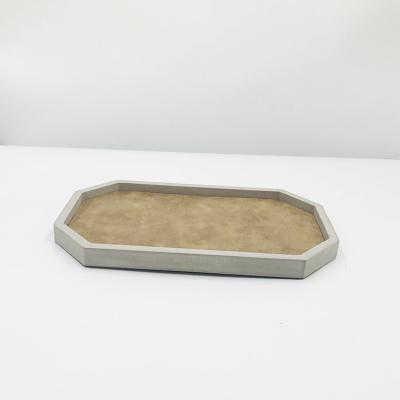 China Eco - Friendly Cheap Porcelain Dish Decorative Concrete Food Cement Fresh Fruit Eco - Friendly Tray for sale