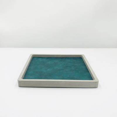 China Promotion Gift Eco-friendly Acrylic Concrete Tray Acrylic Cement Food Serving Tray For Customized for sale