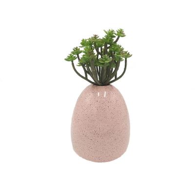 China Eco-friendly Smooth Round Rose Terrazzo Concrete Garden Planters Flower Pots for sale