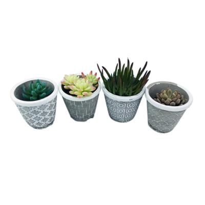 China Vintage Eco-friendly Style Customized Cement Garden Flower Pots Indoor Home Decor China Flower Pots for sale