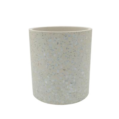 China Eco-friendly Handmade Marble Cement Wholesale Planter Top Quality Terrazzo Concrete Pot for sale