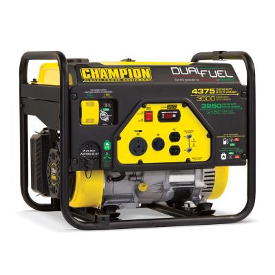 China Small Generator Supply Electric Power Champion 3kw Gasoline Generator Small Generator Supply Electric Power/lpg Gasoline, Dual Fuel 3000/3600 Customize 4 strock 224cc for sale