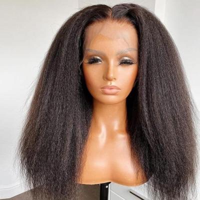 China French Yaki Braided Wigs Wholesale Bulk Human Raw Hair Yaki Lace Front Wig for sale