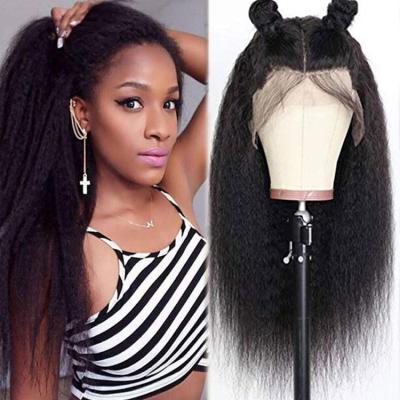 China Super Thin Yaki Hd 13x6 Thin Hair 30 Inch Blonde And Pink Luxury Yaki Lace Front Wig for sale