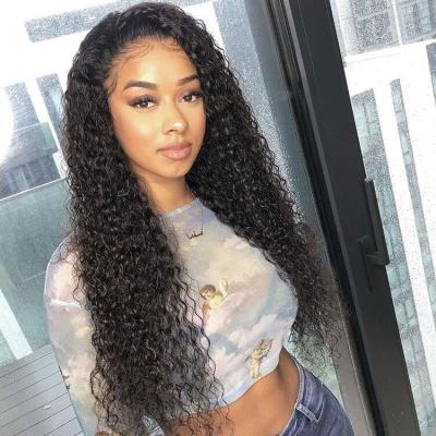 China European Hd Jerry Curl Lace Front Wigs Jerry Curl Whole Sell Human Hair Long for sale