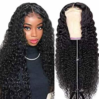 China Deep Curly Wave 13x6 Hd 13x4 Lace Front Human Hair Wigs For Girls for sale