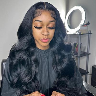 China Blonde Full Body Wave Women Virgin Hair Hd Closure Hair Weave Body Wig Lace Front for sale