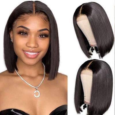 China Lace Front Wigs Dangle Lace Front Bob With Fringe Bob Wig Ginger Color Glueless Closure 14 Human Hair Wigs for sale