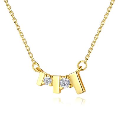 China 2022 Unique Hot Selling Romantic Geometric Design 925 Gold Necklace Adjustable Chain High Quality for sale