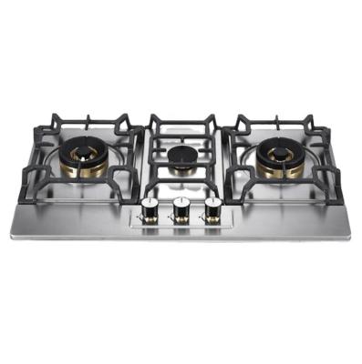 China Household 3 Burner Flame Failure Safety Device Kitchen Cooking Gas Stove Hob for sale