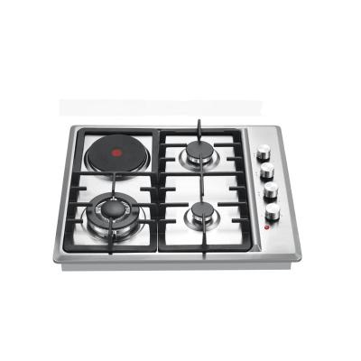 China Household Workbench In Gas Cooker Porcelain Stainless Steel Kitchen Gas And Electric Stove 4 Burners for sale