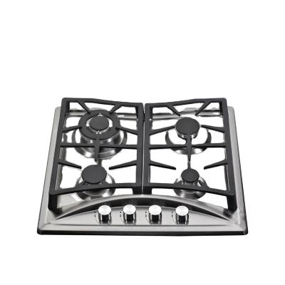 China Household wholesale stainless steel built in 4 burner gas cooktops knob control kitchen gas stove for sale