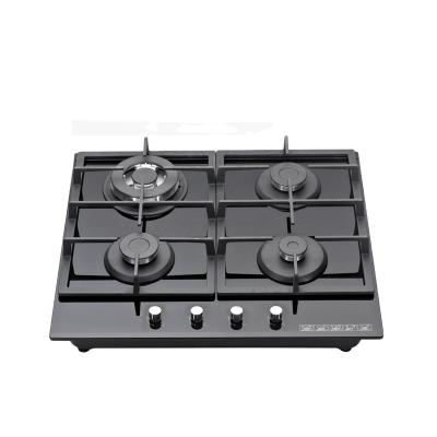 China Household wholesale kitchen gas hob cooktops set in glass burner at 4 mood gas stove for sale