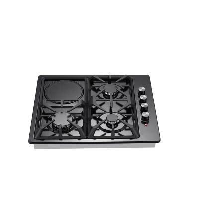 China Household Good Quality Stainless Steel Kitchen Hob Electric Gas Cooker 4 Burners Infrared Cooktop for sale