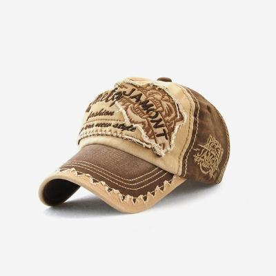 China 2020 COMMON Wholesale Custom Embroidery Cotton Washed Retro Worn Distressed Baseball Cap for sale