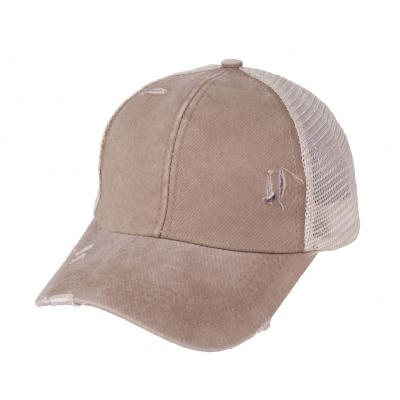 China OEM COMMON Gray Fashion Denim Vintage Dad Hat Custom Logo Denim Washed Cotton Baseball Hat for sale