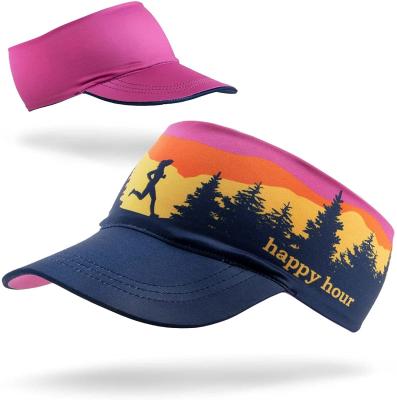 China Fashion Mens Womens Sun Visor Hats Wide Brim Golf Tennis Sports Adjustable Beach Hat Ladies Sun Visor Hats Unisex for sale