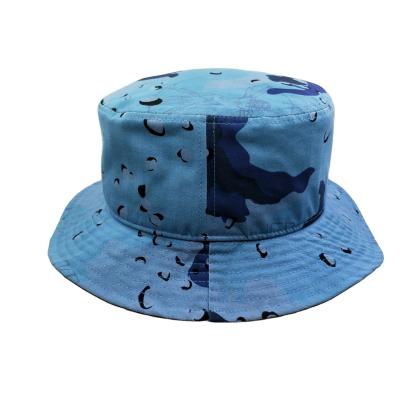 China Square Pattern Camouflage Nylon Bucket Hat Mens Summer Bucket Hat for sale