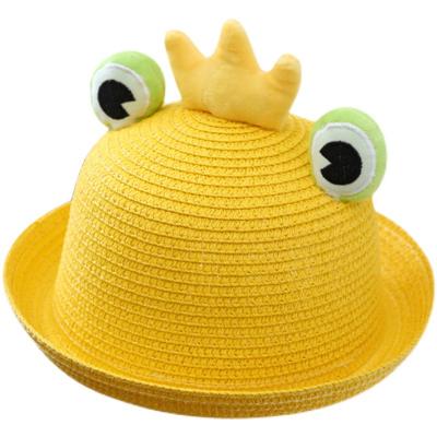 China Breathable Frog Bucket Hat Summer Cotton Bucket Hat Cute Sun Hat for sale