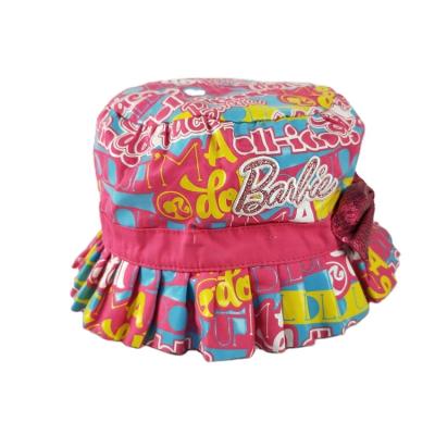 China Character All Over Print Soft Bucket Hat Cotton Floppy Babies Hat For Kids for sale