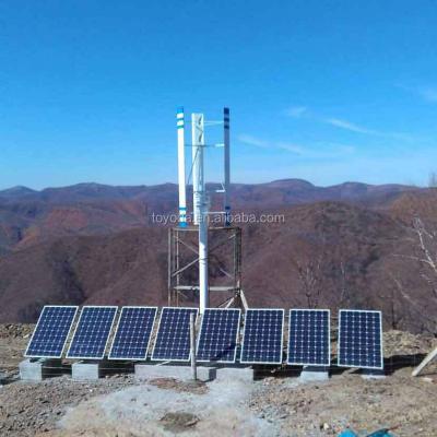 China 3kw off grid solar hybrid wind power system (1kw vertical shaft wind turbine+2kw solar panel)TYD-WS-3kw for sale